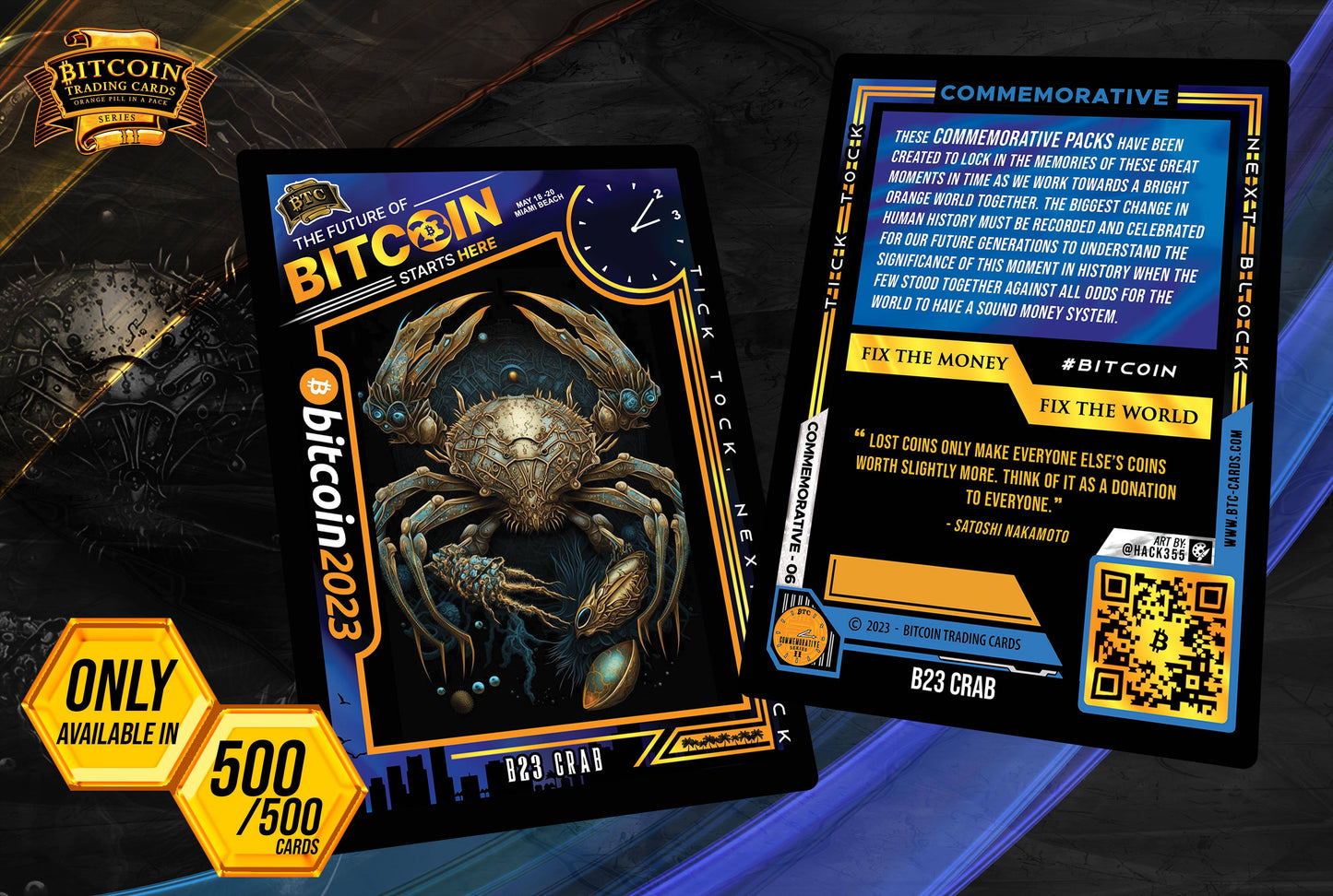 Bitcoin 2023 Commemorative Booster Packs - Only 2,100 Packs - BTCTC