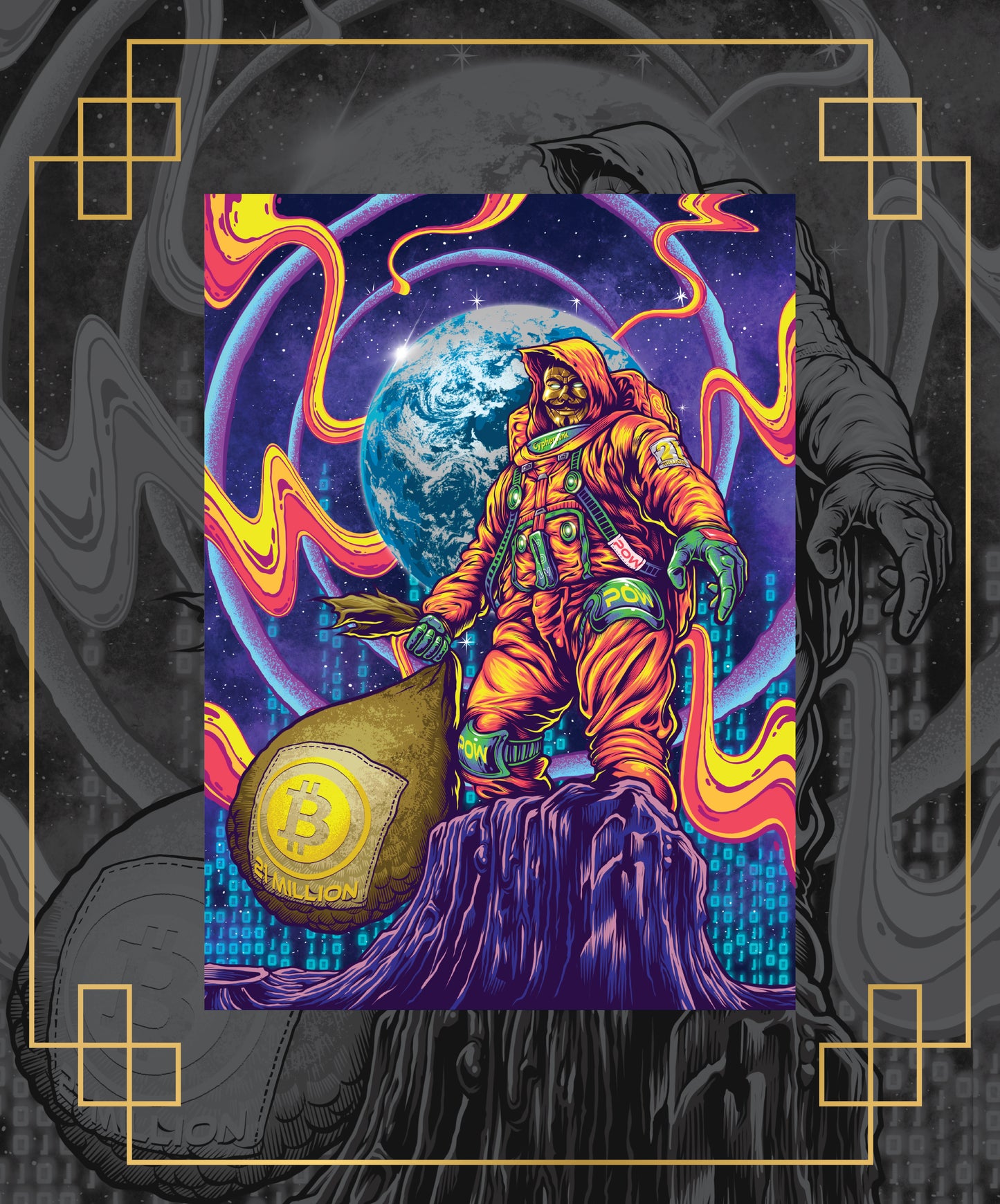 Giclee Fine Art Print - S1 Satoshi Nakamoto - 21 Club