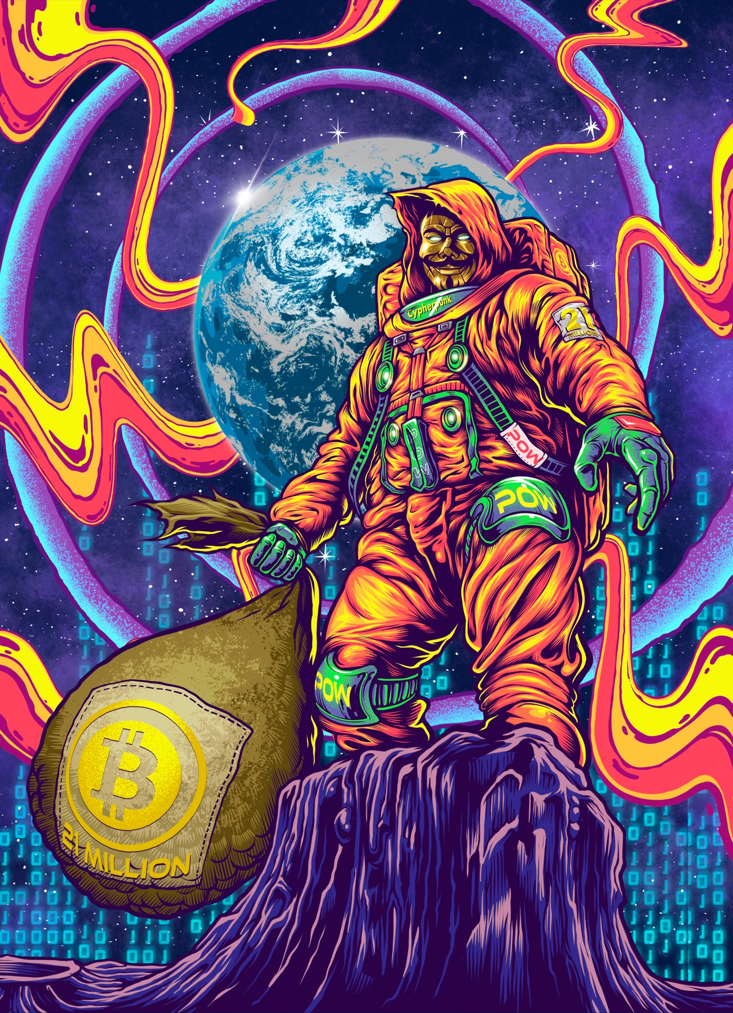 Giclee Fine Art Print - S1 Satoshi Nakamoto - 21 Club