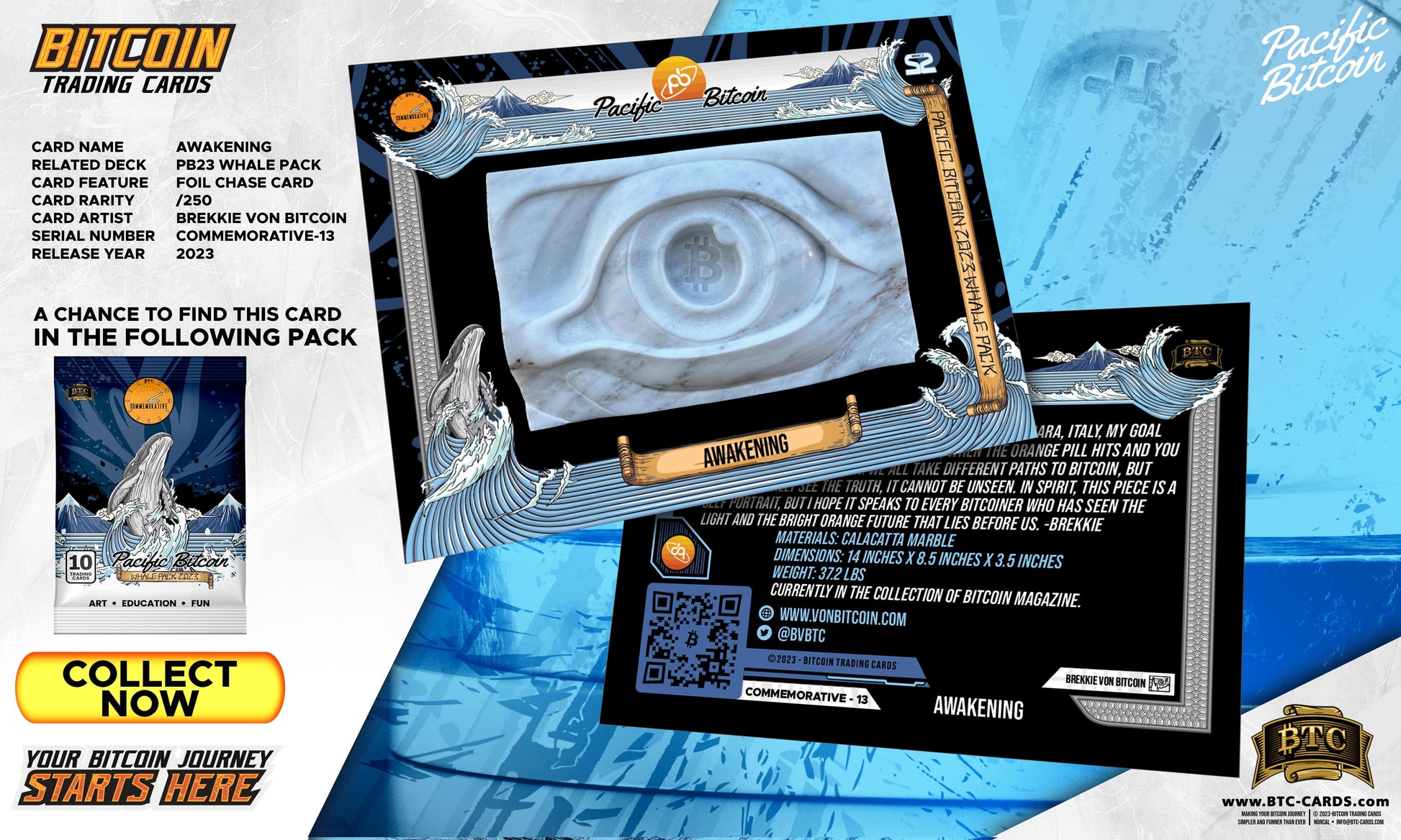 Pacific Bitcoin 2023 Whale Booster Packs - Limited Edition 1210 packs - BTCTC