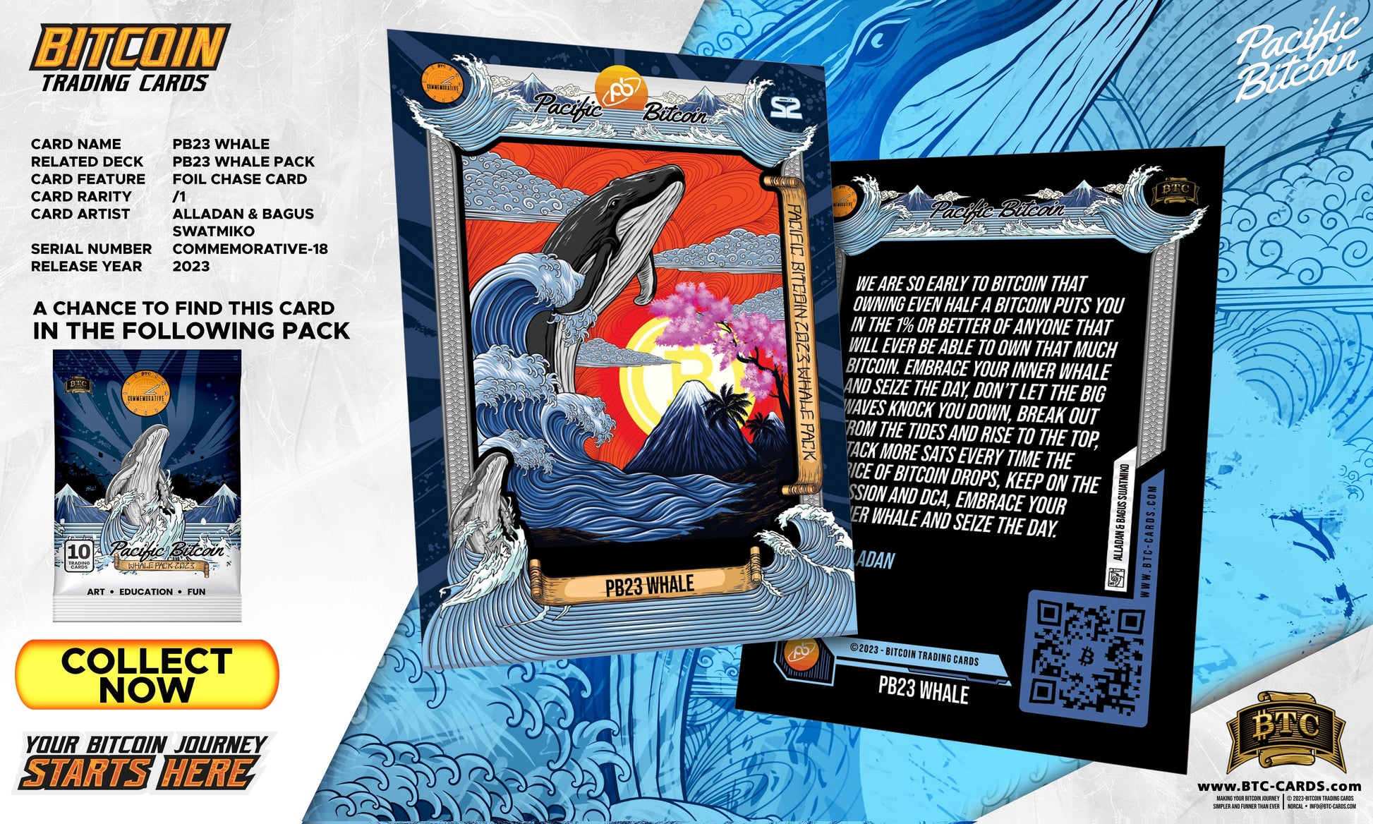 Pacific Bitcoin 2023 Whale Box - 12 packs in a Box - Limited Edition 1210 packs - BTCTC