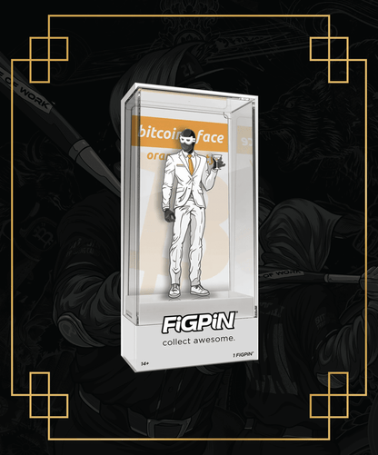 FiGPiN Satoshi Nakamoto - Bitcoin - LE 300 PCS - Orange Party Edition