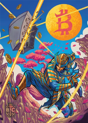 Series 3 collectible trading card from Based Trading Cards, featuring limited-edition artwork from the Bitcoin Trading Cards collection